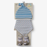 Little Alpaca 3-Piece Baby Gift Set – Hat, Bib & Socks for Newborn Boys
