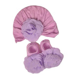 Baby Girl Turban Cap & Booties Set –  Floral Accessory Collection for Newborns & Infants