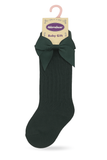 Baby Girl Knee-High Socks with Bows – Soft Cotton Dress Socks for Infants & Toddlers
