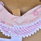 Little Alpaca Baby Girl Accessories Set – 3 Soft Headbands & 2 Absorbent Bibs | Floral & Striped Prints