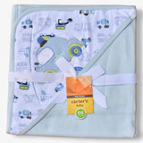 Carter’s Baby Hooded Blanket – Soft &amp; Cozy Transportation-Themed Wrap