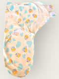 Newborn Baby Swaddle Wrap – Aqua Animal Print | Soft Cotton Adjustable Sleep Sack (0-3 Months)