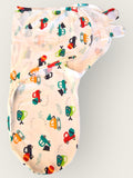 Newborn Baby Swaddle Wrap – Vroom Vroom Vehicle Print | Adjustable Cotton Sleep Sack (0-3 Months)