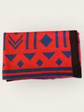 Traditional Red & Navy Baby Shawl – Soft Woolen Wrap for Newborns | Winter Baby Blanket Pakistan
