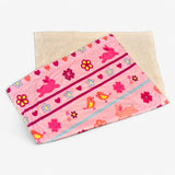 Soft Fleece Baby Blanket – Pink Bunny & Bird Print