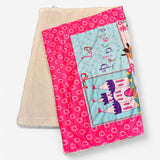 Soft Fleece Baby Blanket – Princess Castle & Floral Design