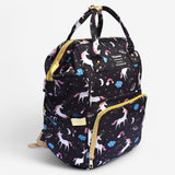 Unicorn Print Baby Diaper Bag Backpack – Multi-Functional Waterproof Mommy Bag