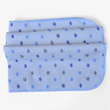 Soft & Waterproof Baby Changing Sheet – Royal Blue Crown Print