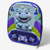 3D Happy Hippo Adventure Backpack (D39) – Jungle Fun for Kids! 🦛🌿🎒