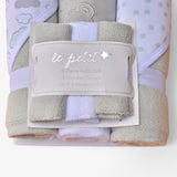 Le Petit 6-Piece Baby Bath Towel Set – 3 Hooded Towels & 3 Washcloths | Super Cuteness Bear & Cloud Theme