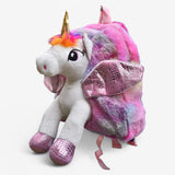Plush Unicorn Backpack (D9) – A Magical Companion! 🦄🌈