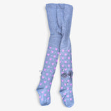 “Grey Minnie Bow Girls Tights – Soft Cotton Blend Stockings for Winter”