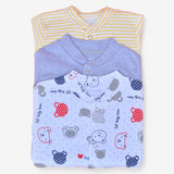 Pack of 3 Full-Sleeve Baby Rompers (E33A)