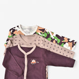 Pack of 3 Full-Sleeve Baby Rompers (E34)