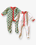 Pack of 2 Printed Full-Sleeve Baby Rompers