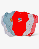 Pack of 5 Long-Sleeve Baby Bodysuits (E8)