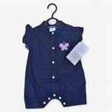 Baby Girls' Denim Romper – Butterfly Embroidery Design 🦋