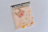 Baby Hooded Blanket – Soft Cotton Wrap with Cute Bear & Safari Print