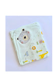Baby Hooded Blanket – Soft Cotton Wrap with Cute Bear & Safari Print